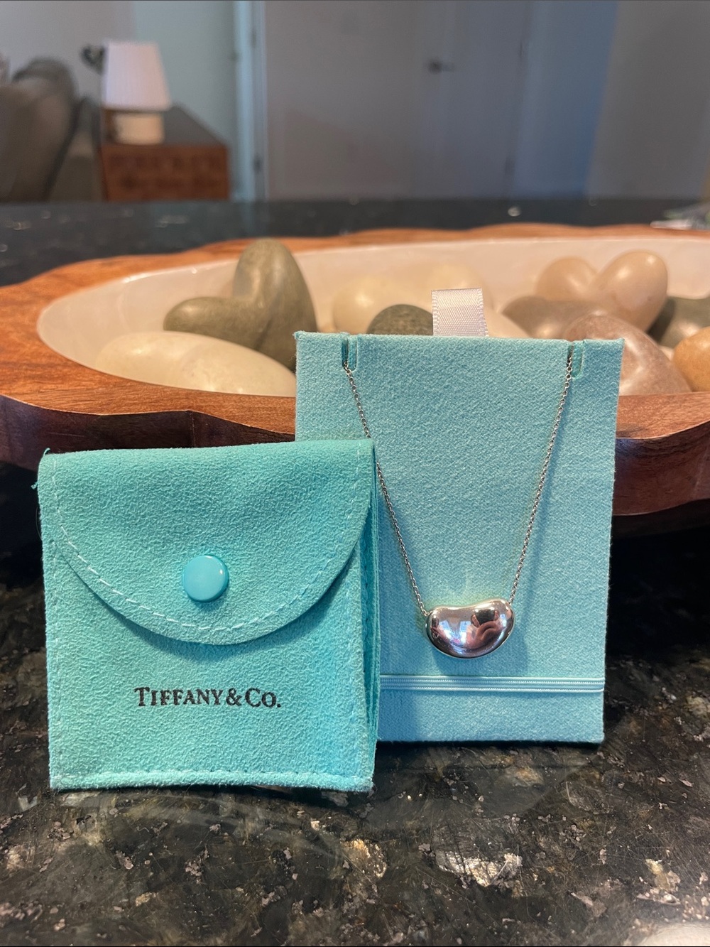 Authentic Tiffany & Co. Large Bean Peretti Elsa Pendant w/ Tiffany Blue Pouch